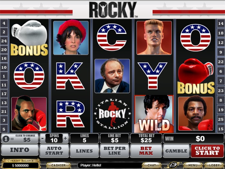 Игровой автомат «Rocky» в казино Вулкан Рояль